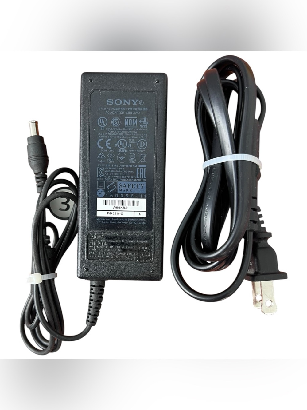 Sony PS4 VR Power Supply Cord CUH-ZAC1 ADP-36NH A OEM AC Adapter PSVR 12V 3A